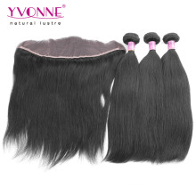 Brazilian Virgin Hair Bundles with Lace Frontal